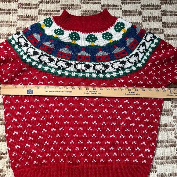 VTG Northern Isles Novelty Fair Isle Sweater XL Nature Farm Sheep Cottagecore - Picture 6 of 8